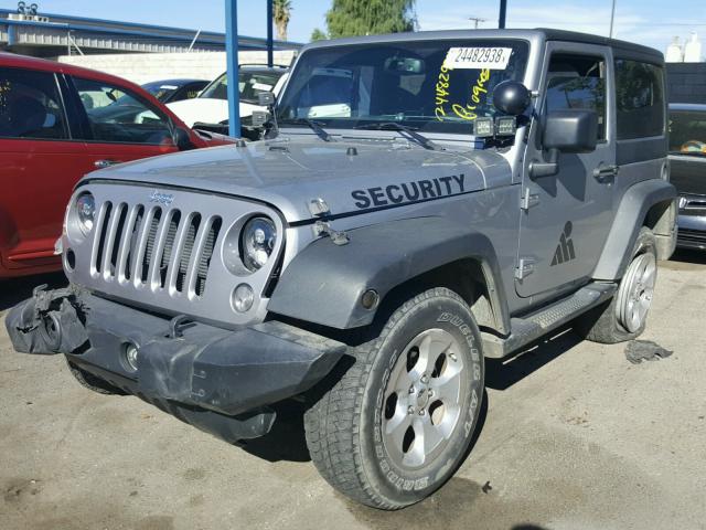 1C4AJWAG5EL245320 - 2014 JEEP WRANGLER S GRAY photo 2