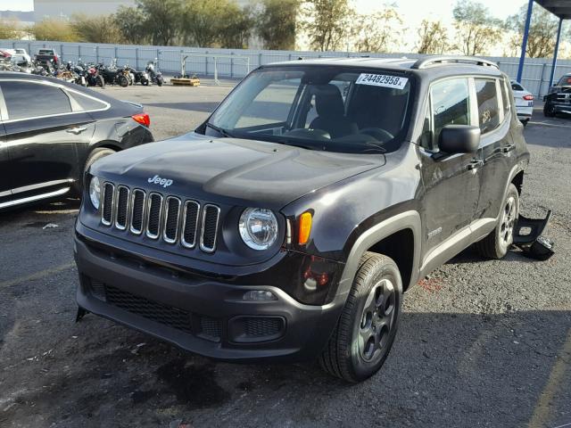 ZACCJBAB6HPF79149 - 2017 JEEP RENEGADE S BLACK photo 2