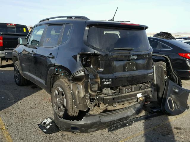 ZACCJBAB6HPF79149 - 2017 JEEP RENEGADE S BLACK photo 3