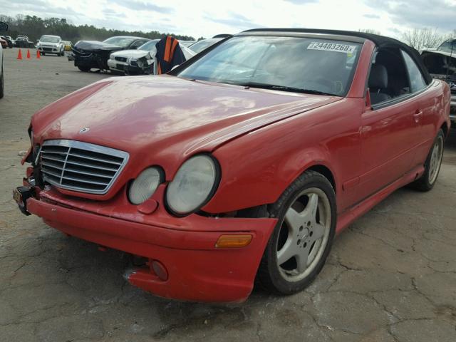 WDBLK70G6YT031954 - 2000 MERCEDES-BENZ CLK 430 RED photo 2