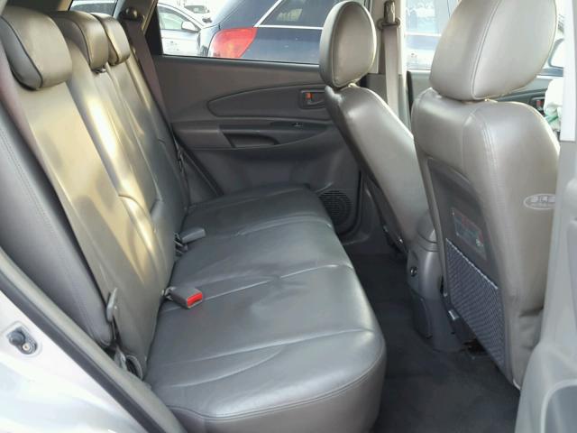 KM8JN72D06U289036 - 2006 HYUNDAI TUCSON GLS SILVER photo 6