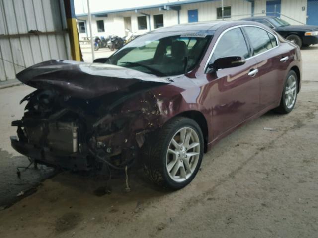 1N4AA51E59C810279 - 2009 NISSAN MAXIMA S MAROON photo 2