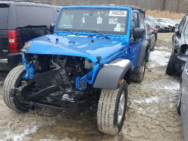 1C4AJWAG7GL286955 - 2016 JEEP WRANGLER S BLUE photo 2