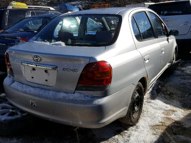 JTDBT123435043650 - 2003 TOYOTA ECHO SILVER photo 4