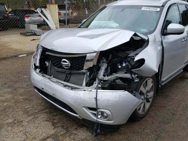 5N1AR2MM5EC705851 - 2014 NISSAN PATHFINDER SILVER photo 9