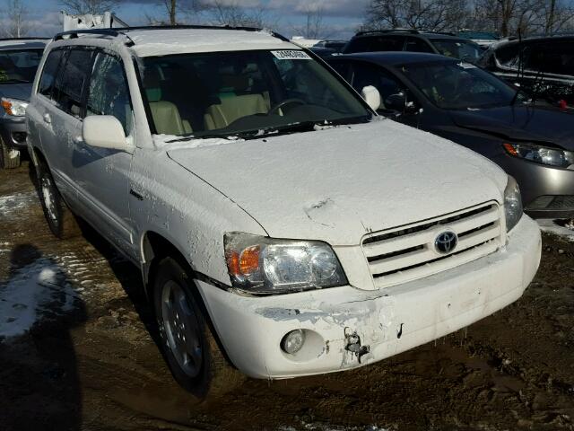 JTEEP21A950132469 - 2005 TOYOTA HIGHLANDER WHITE photo 1