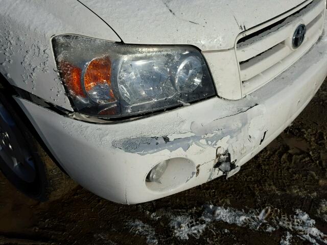 JTEEP21A950132469 - 2005 TOYOTA HIGHLANDER WHITE photo 10