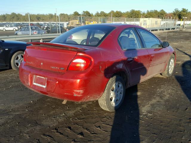 1B3ES56C73D194779 - 2003 DODGE NEON SXT RED photo 4