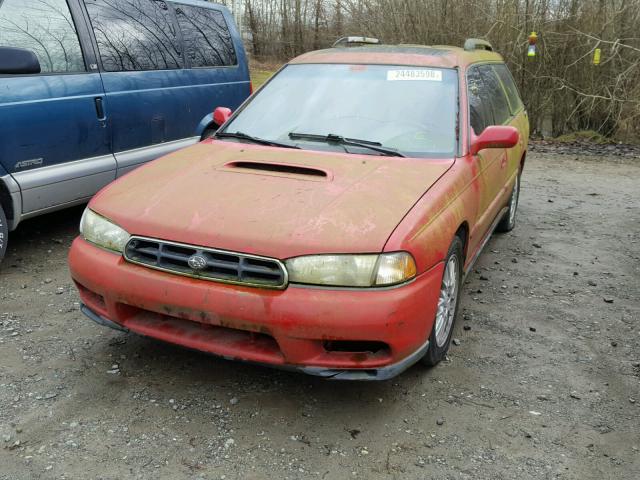 4S3BK6752W7308939 - 1998 SUBARU LEGACY GT RED photo 2