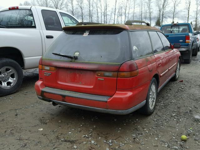 4S3BK6752W7308939 - 1998 SUBARU LEGACY GT RED photo 4