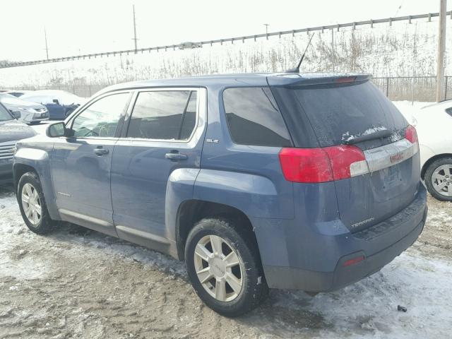 2CTFLREC6B6356637 - 2011 GMC TERRAIN SL BLUE photo 3