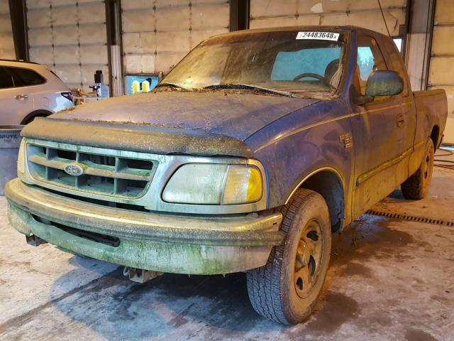 1FTZX1767WKA96421 - 1998 FORD F150 BLUE photo 2