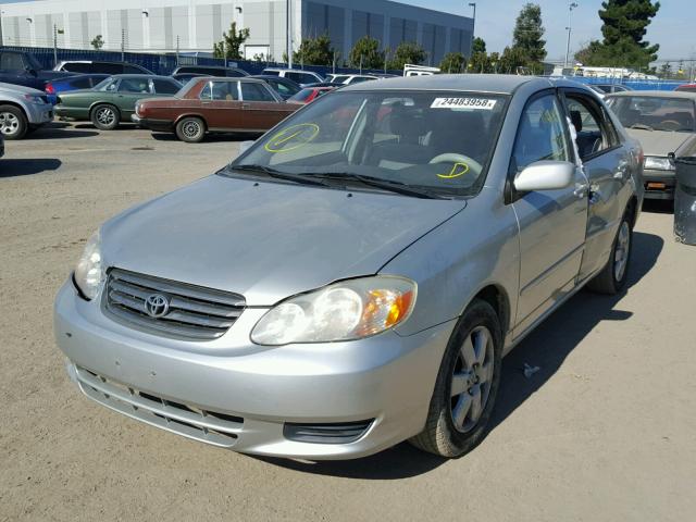 JTDBR38E030015800 - 2003 TOYOTA COROLLA CE SILVER photo 2