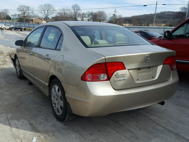 1HGFA16537L010094 - 2007 HONDA CIVIC LX TAN photo 3