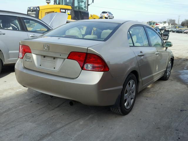 1HGFA16537L010094 - 2007 HONDA CIVIC LX TAN photo 4