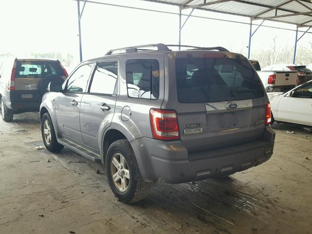 1FMCU49H68KB98130 - 2008 FORD ESCAPE HEV GRAY photo 3