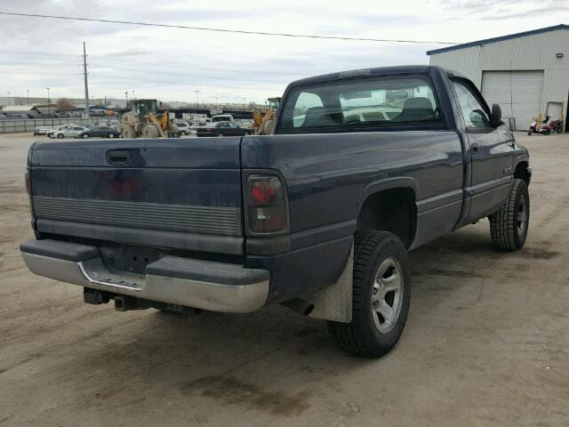 1B7HF16Z7YS614797 - 2000 DODGE RAM 1500 BLUE photo 4