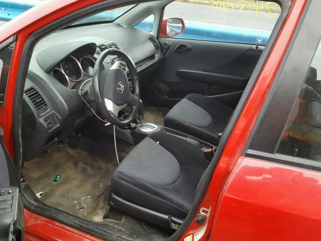 JHMGD38697S058201 - 2007 HONDA FIT S RED photo 5