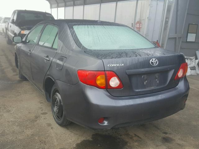 1NXBU40E79Z005262 - 2009 TOYOTA COROLLA BA CHARCOAL photo 3