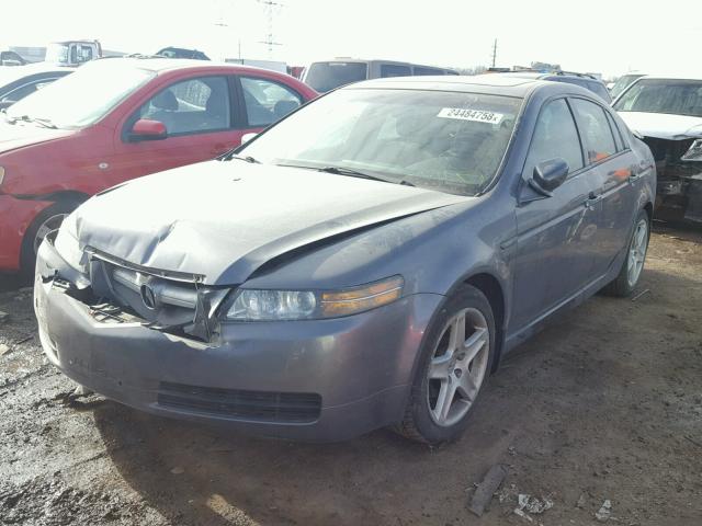 19UUA66255A023612 - 2005 ACURA TL GRAY photo 2