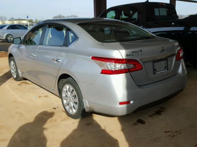 3N1AB7APXFY272026 - 2015 NISSAN SENTRA S SILVER photo 3