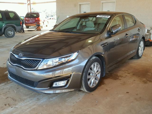 5XXGN4A77EG333613 - 2014 KIA OPTIMA EX GRAY photo 2