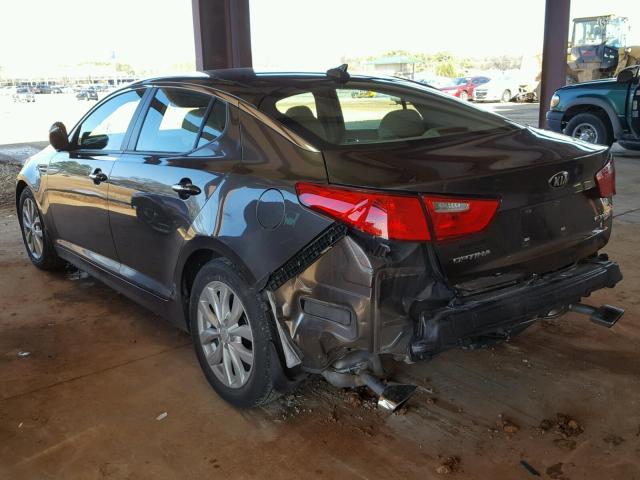 5XXGN4A77EG333613 - 2014 KIA OPTIMA EX GRAY photo 3