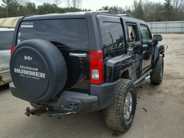 5GTDN13E478117696 - 2007 HUMMER H3 BLACK photo 4