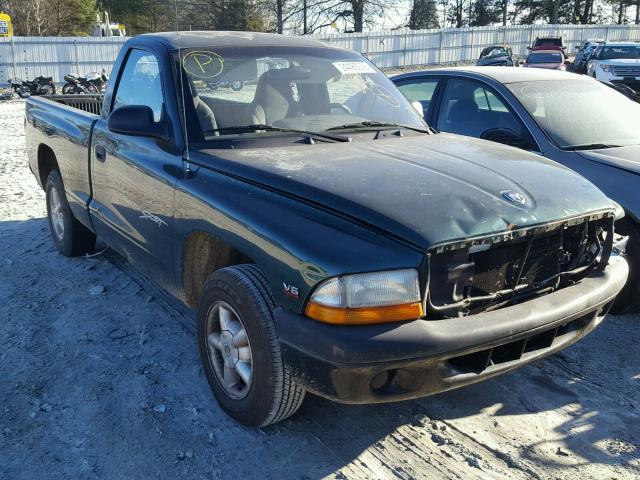 1B7FL26XXYS733576 - 2000 DODGE DAKOTA GREEN photo 1