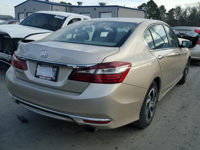 1HGCR2F36GA146652 - 2016 HONDA ACCORD LX GOLD photo 4