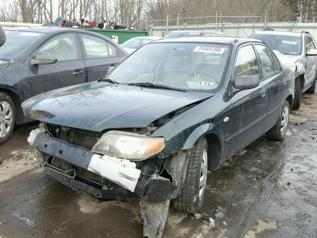 JM1BJ225830177619 - 2003 MAZDA PROTEGE DX GREEN photo 2