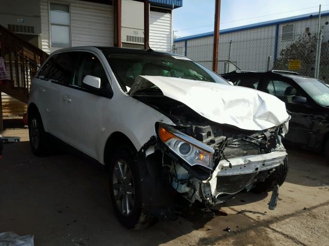 2FMDK4JC8DBA56019 - 2013 FORD EDGE SEL WHITE photo 1