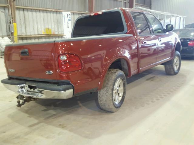 1FTRW08L72KB73896 - 2002 FORD F150 SUPER MAROON photo 4