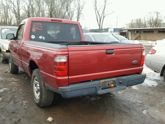 1FTYR10D34PB45838 - 2004 FORD RANGER RED photo 3