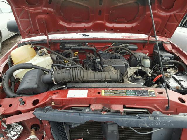 1FTYR10D34PB45838 - 2004 FORD RANGER RED photo 7