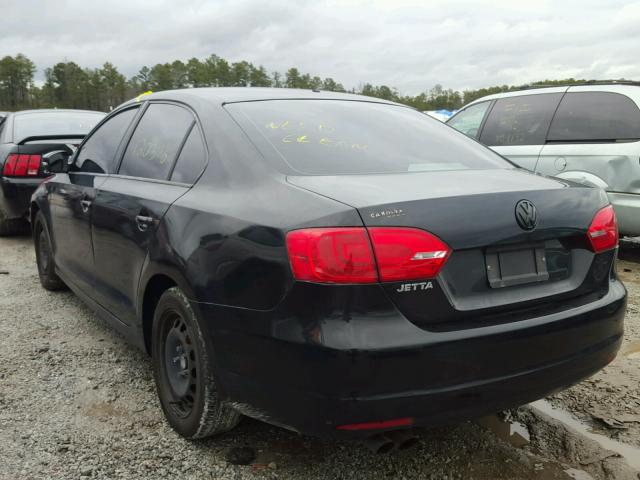 3VW2K7AJ8CM326050 - 2012 VOLKSWAGEN JETTA BASE შავი ფოტო 3