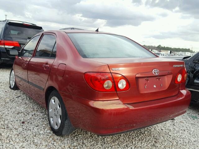 1NXBR30EX8Z967372 - 2008 TOYOTA COROLLA CE RED photo 3