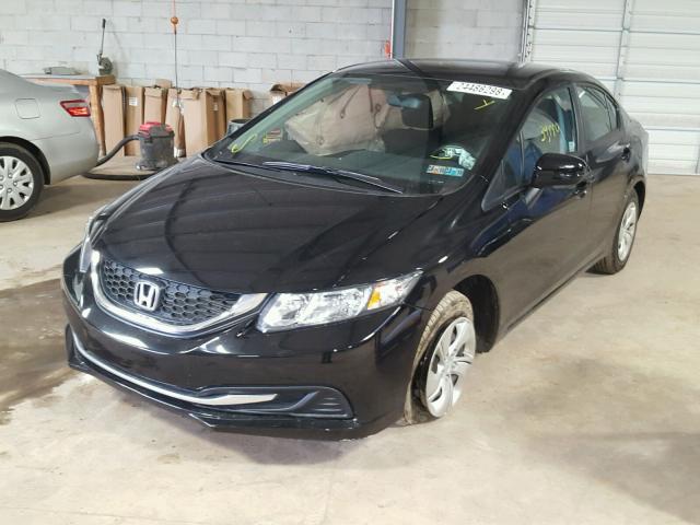 19XFB2F54FE285093 - 2015 HONDA CIVIC LX BLACK photo 2