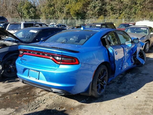 2C3CDXHG4GH115447 - 2016 DODGE CHARGER SX BLUE photo 4