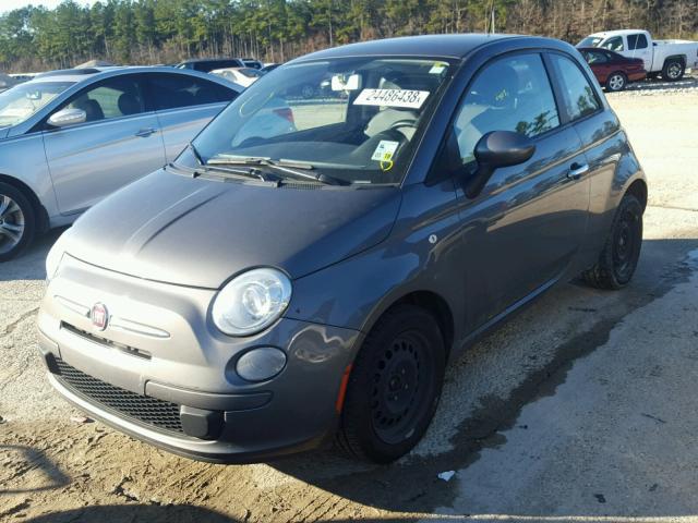 3C3CFFAR5CT383697 - 2012 FIAT 500 POP GRAY photo 2