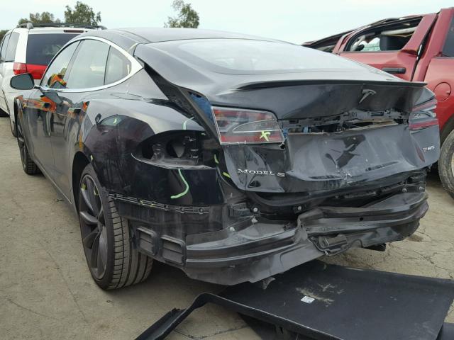 5YJSA1DP0DFP06928 - 2013 TESLA MODEL S BLACK photo 3