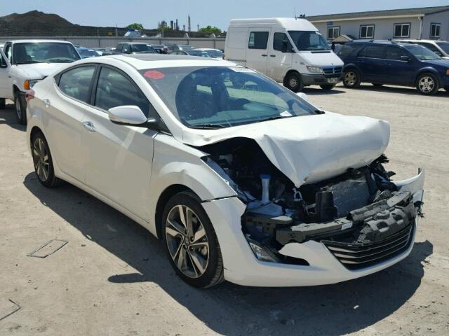 5NPDH4AE6EH504963 - 2014 HYUNDAI ELANTRA SE WHITE photo 1