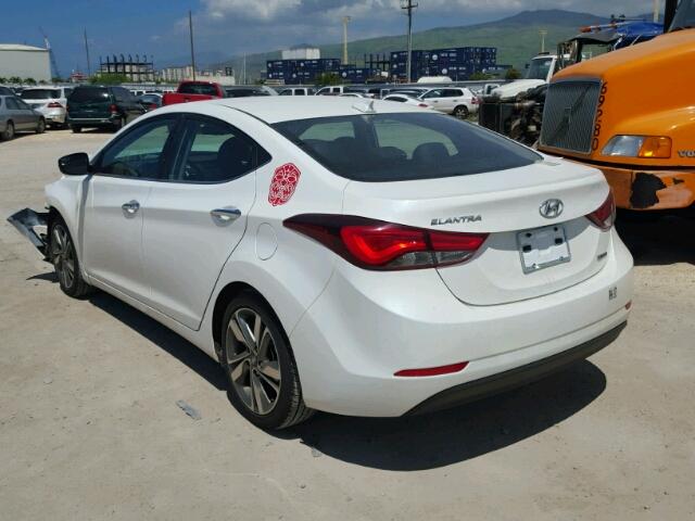 5NPDH4AE6EH504963 - 2014 HYUNDAI ELANTRA SE WHITE photo 3