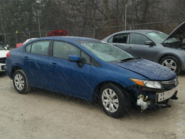 2HGFB2F52CH536257 - 2012 HONDA CIVIC LX BLUE photo 1