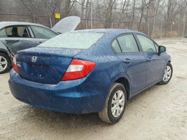 2HGFB2F52CH536257 - 2012 HONDA CIVIC LX BLUE photo 4