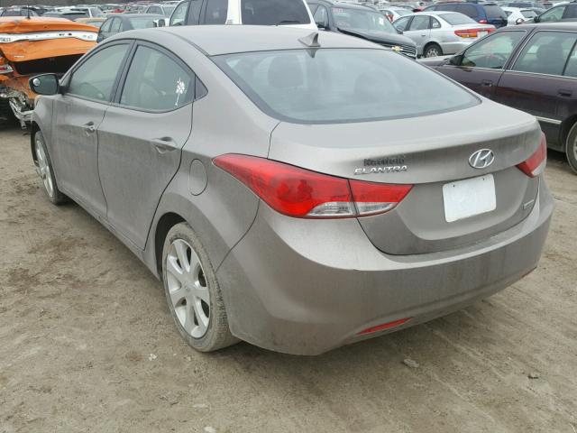 5NPDH4AE5CH111565 - 2012 HYUNDAI ELANTRA GL TAN photo 3