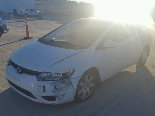 2HGFG12687H528504 - 2007 HONDA CIVIC LX WHITE photo 2