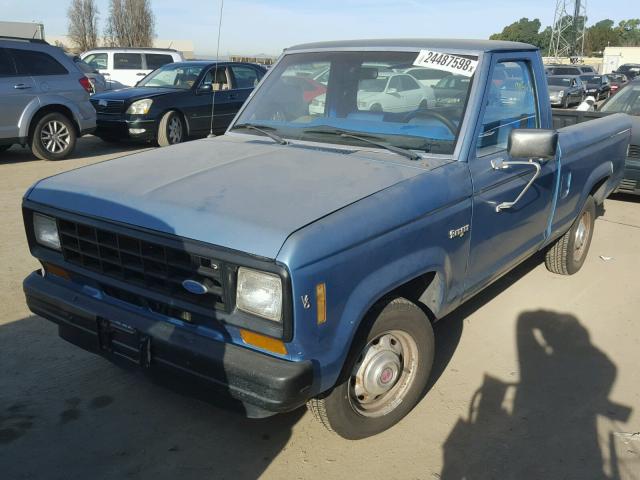 1FTCR10S5FUB79521 - 1985 FORD RANGER BLUE photo 2