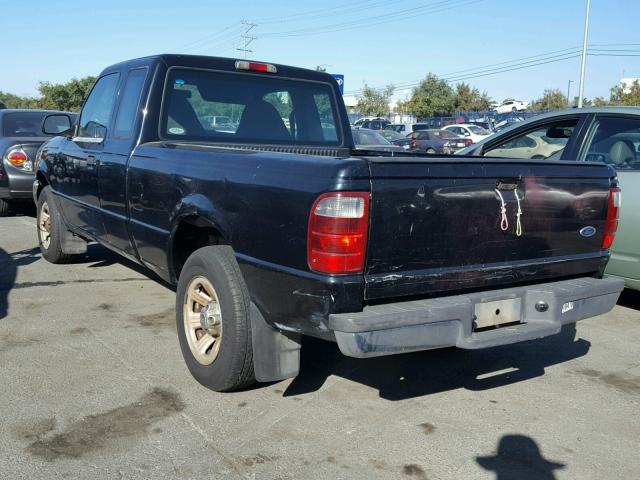 1FTYR14D72PA36757 - 2002 FORD RANGER SUP BLACK photo 3