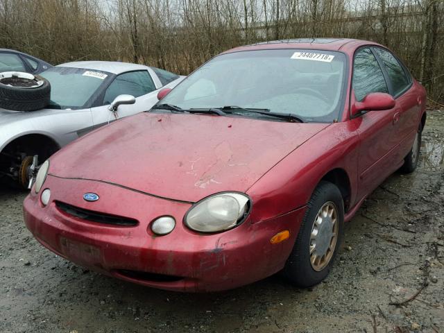 1FALP53S0VG123756 - 1997 FORD TAURUS LX RED photo 2